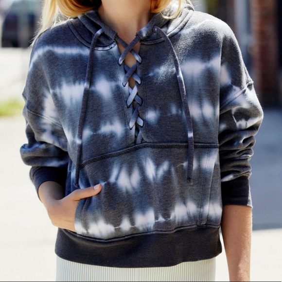 Free People Tops - Free People Movement Tie Dyed Believer Lace Up Hoodie - M